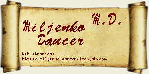 Miljenko Dancer vizit kartica